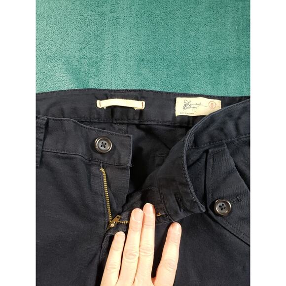 Gap Pants Sz 8 Womens Blue Stretch Chino Khaki Mid Rise Ladies Flared Wide Leg - Picture 5 of 12